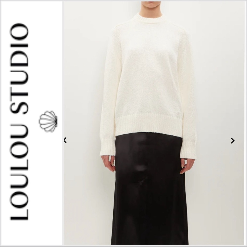 Loulou Studio Canillo ecru Crew-Neck Jumper XS